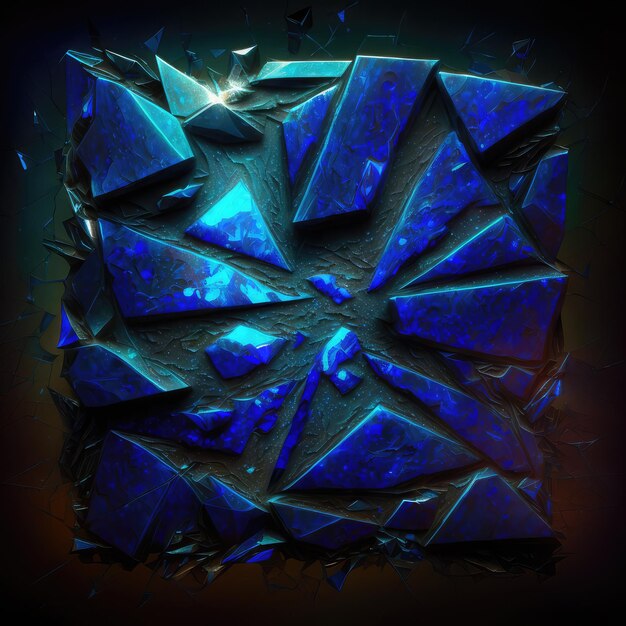 Textura de lapislázuli Fondo de piedra azul Lazure Gem Slice Cristal azul oscuro Resumen Generativo Ai Ilustración