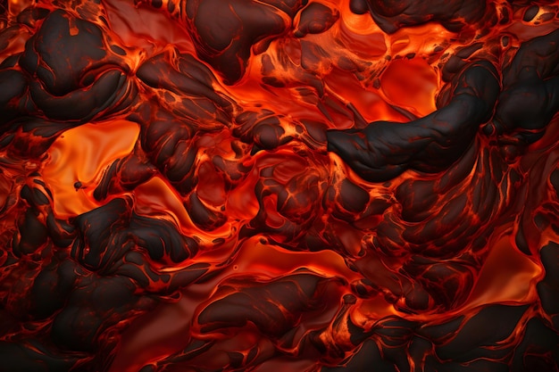 Foto textura de lava fundida