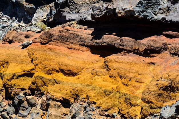 Textura de lava volcánica endurecida seca de color transparente