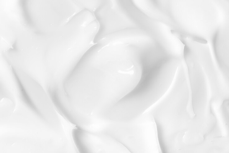 Textura de loción cosmética blanca