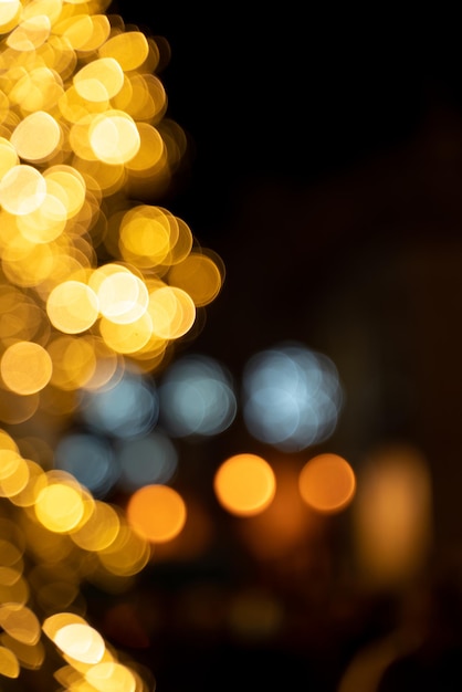 Textura de luces de Navidad borrosa - efecto bokeh