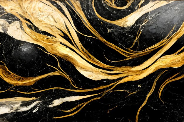 Textura luxuosa de mármore blackgolden e arte gerada pela rede neural de fundo