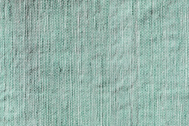 Textura macro de tecido de algodão verde com padrão vertical