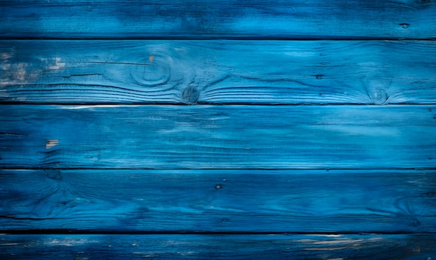 Foto textura de madera azul telón de fondo antiguo vista superior ai generado