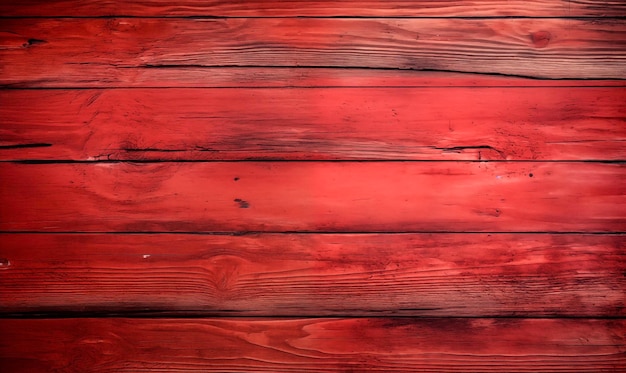 Textura de madera roja fondo de mesa vieja vista de arriba ai generado