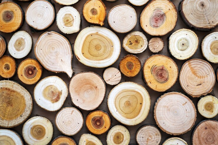Textura de madera. Trozos de troncos aserrados. Fondo natural