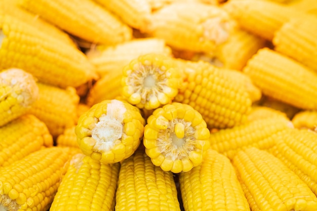Textura de maíz Granos amarillos como fondo
