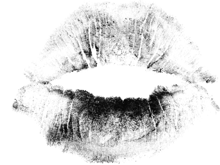 Foto textura de las marcas de beso