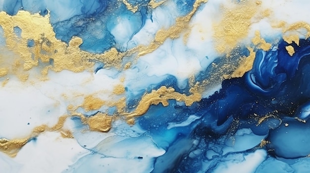 Textura de mármol con brillo blanco azul abstracto AI generativa