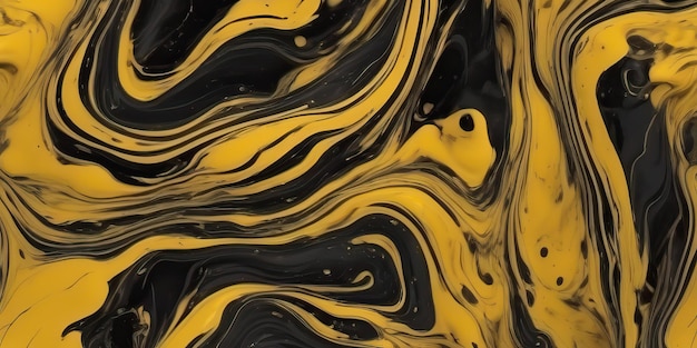 Textura de mármol Fluido que fluye Arte de fondo Splash Diy Colores fluidos Oro Negro