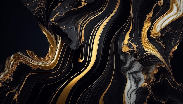 textura de mármol negro y dorado, diseño de fondo de piedra abstracto