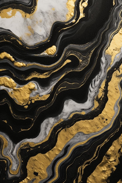 Una textura de mármol negro y dorado con una textura de mármol negro y dorado.