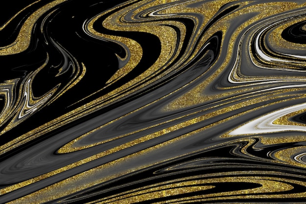 Textura de mármol negro y dorado