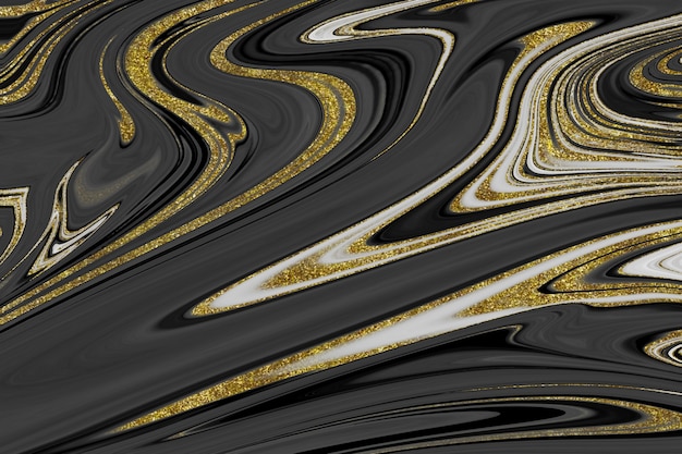 Textura de mármol negro y dorado