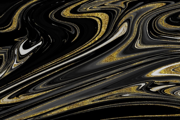 Textura de mármol negro y dorado