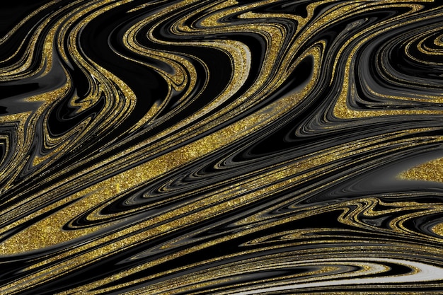 Textura de mármol negro y dorado