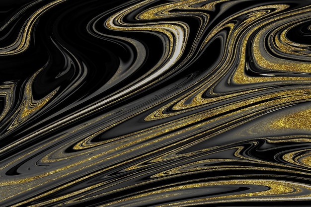 Textura de mármol negro y dorado