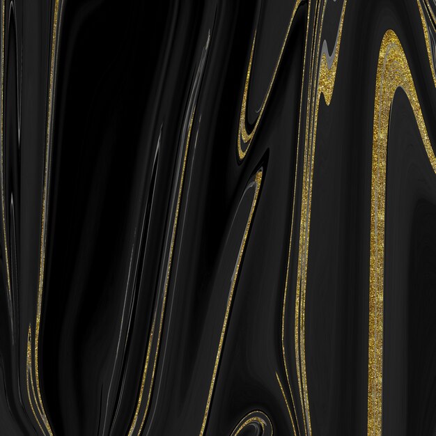 Textura de mármol negro y dorado