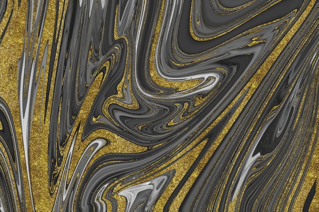 Textura de mármol negro y dorado