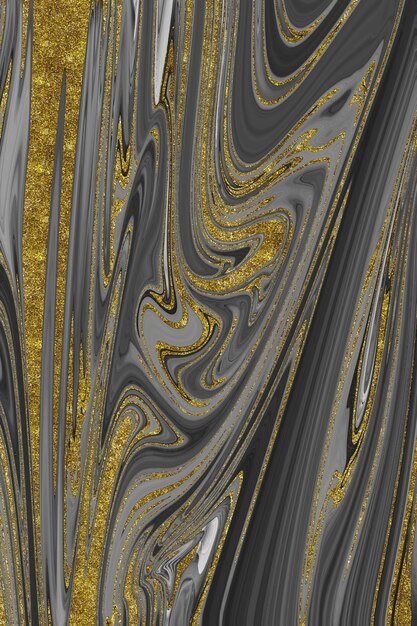 Textura de mármol negro y dorado