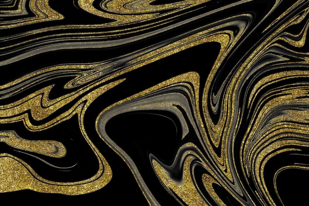 Textura de mármol negro y dorado.