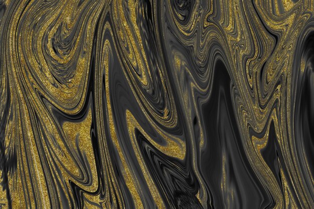 Textura de mármol negro y dorado.