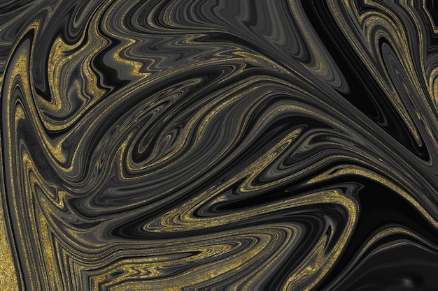 Textura de mármol negro y dorado.