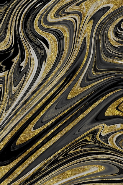 Textura de mármol negro y dorado