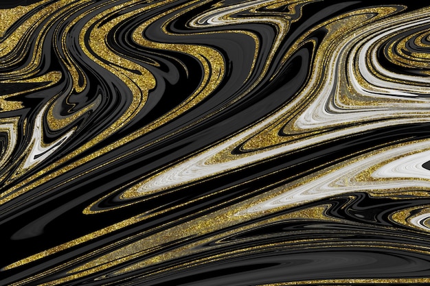 Textura de mármol negro y dorado