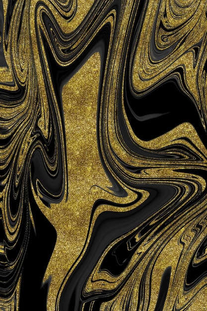 Textura de mármol negro y dorado