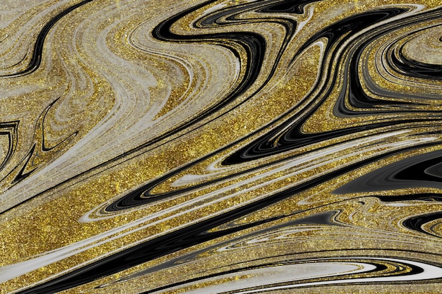 Textura de mármol negro y dorado