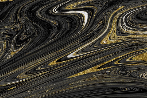 Textura de mármol negro y dorado