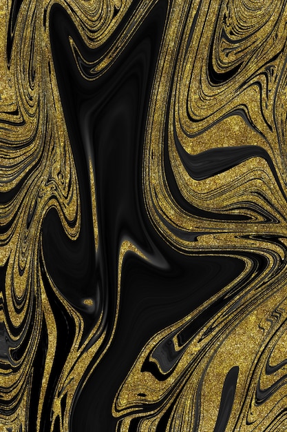 Textura de mármol negro y dorado