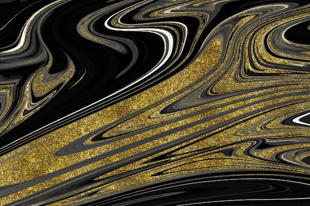 Textura de mármol negro y dorado