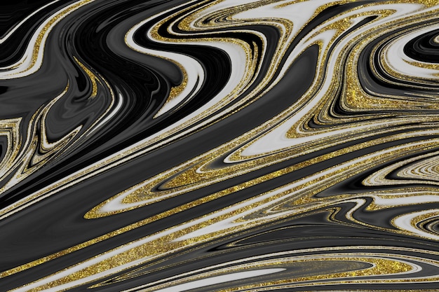 Textura de mármol negro y dorado