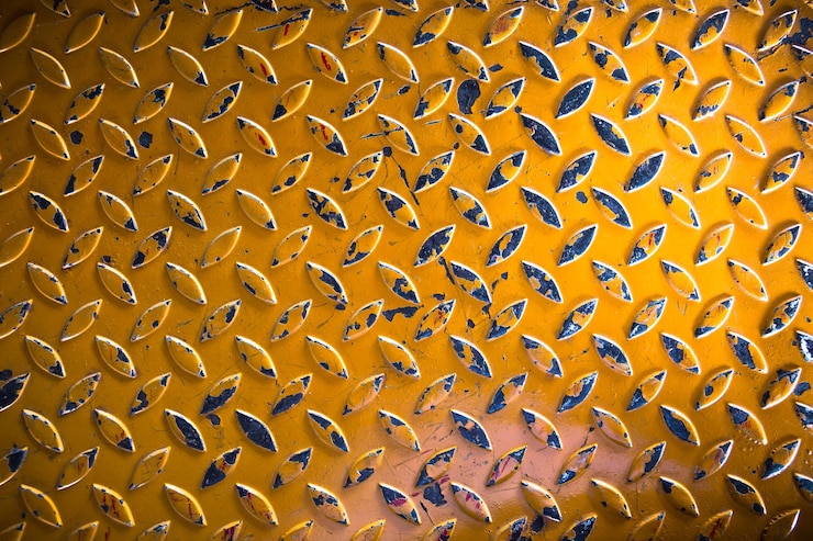 Foto textura de metal sin fisuras mesa de chapa de acero
