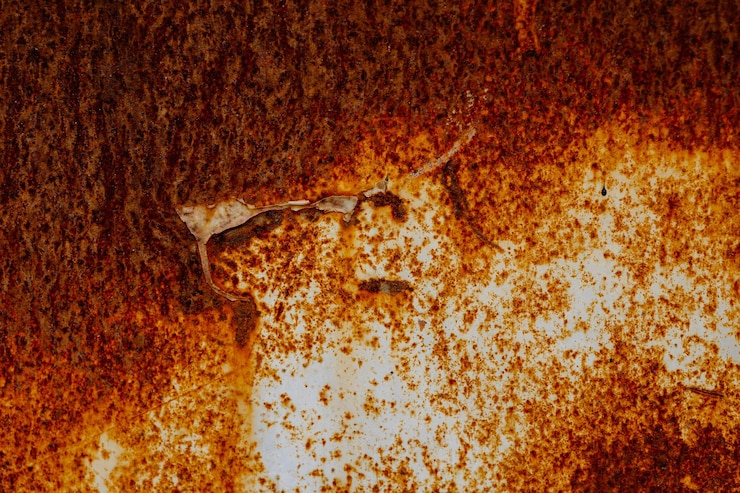 Foto textura de metal oxidado, fondo de óxido de hierro viejo y textura