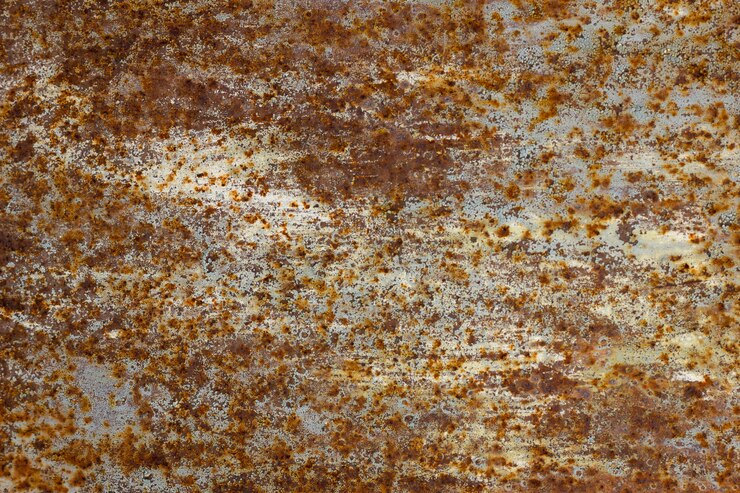 Foto textura de metal oxidado. primer plano de metal oxidado, corrosión en metal