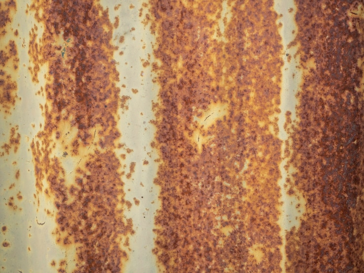 Foto textura de metal con óxido. textura de metal oxidado naranja, óxido y fondo de metal oxidado.