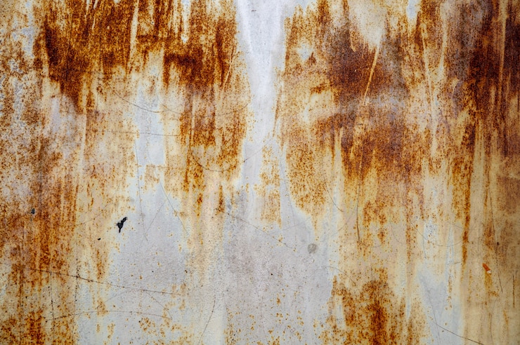 Foto textura de metal pintado.