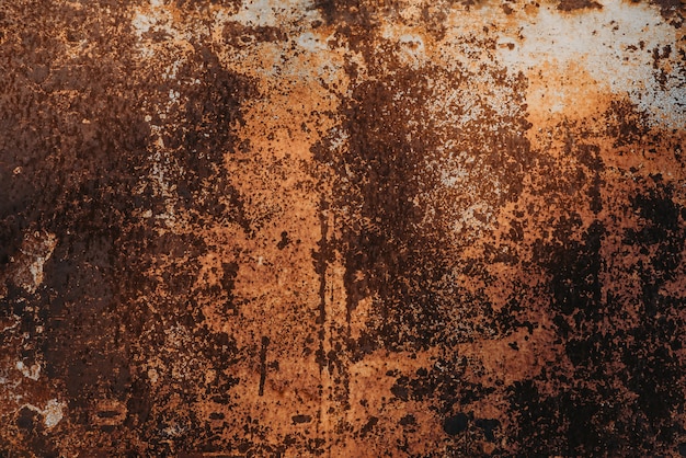 Textura de metal viejo oxidado con corrosión, fondo de hierro sucio de estilo grunge