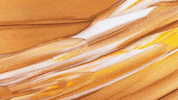 Textura metálica brillante abstracta. Fondo naranja con manchas brillantes.