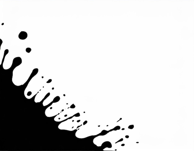 La textura mínima de la tinta negra es el fondo del borde de salpicaduras