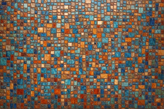 Textura de mosaico de fondo Colorido Textura de mozaico de fondo Mosaico papel tapiz Mosaico de fondo AI generativo