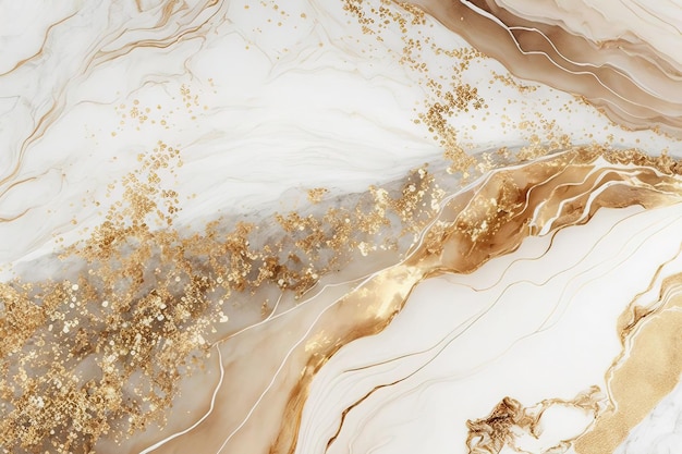 Textura natural de mármore branco e dourado para papel de parede de azulejo de pele fundo luxuoso Criativo Pedra cerâmica arte design de interiores de parede Generative AI