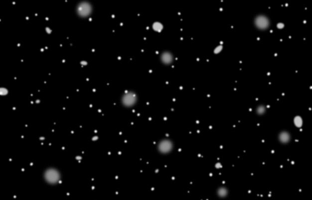 Foto textura de nieve, copos de nieve blancos sobre un fondo negro aislado. para insertar en modo superpuesto_