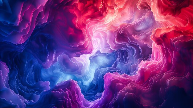 Foto la textura de la nube abstractamente soñadora, la imaginación vibrante y vívida, el fondo, la ilustración de arte fractal colorido.