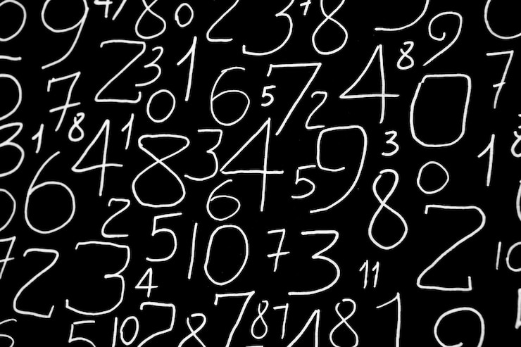 Foto textura de números concepto de datos financieros patrón matemático sin costuras con números