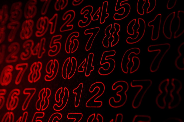 Foto textura de números concepto de datos financieros patrón matemático sin costuras con números