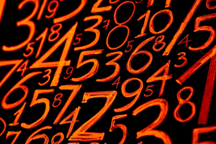 Foto textura de números concepto de datos financieros patrón matemático sin costuras con números
